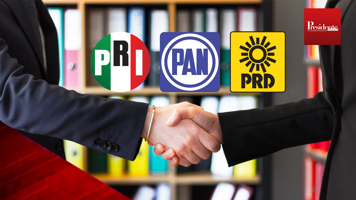 PRI, PAN Y PRD juntos contra MORENA para 2021